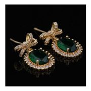 SJ Women\'s Earrings, Golden Green, ER00289