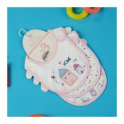 TG Kids Center Bib, Pink White Home Pic, 3-Pack