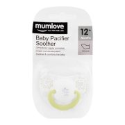 Mum Love Baby Pacifier Soother, 12+ Months, Green, P3638