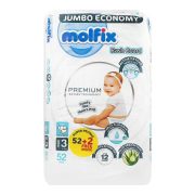 Molfix Premium Diaper, Jumbo Economy, Midi 3, 4-9KG 54-Pack